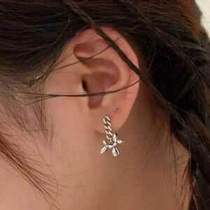 925 Sterling Silver Balloon Dog Animal Stud Earrings Minimalist Trendy Studs